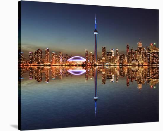 Toronto Skyline & Lake Ontario-null-Stretched Canvas