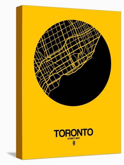 Toronto Street Map Yellow-NaxArt-Stretched Canvas