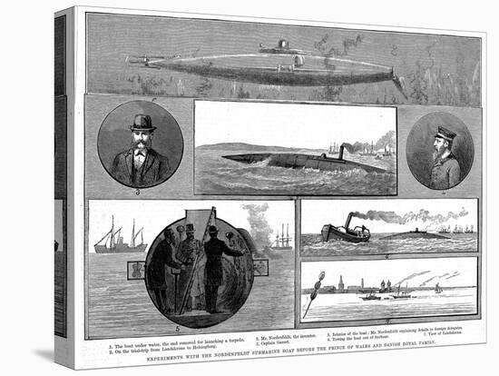 Torsten Nordenfeldt's Steam-Powered Submarine, 1885-null-Premier Image Canvas