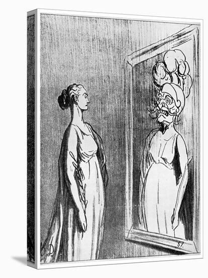 Total War: What Old Mirrors They Make Nowadays, 1868-Honore Daumier-Premier Image Canvas