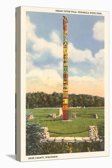 Totem Pole, Peninsula State Park, Wisconsin-null-Stretched Canvas