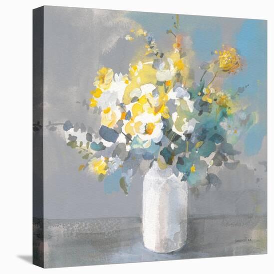 Touch of Spring I White Vase-Danhui Nai-Stretched Canvas