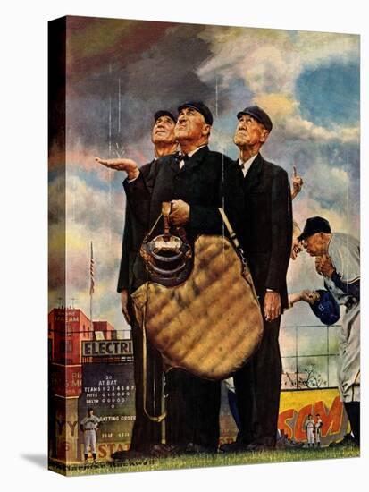 Tough Call - Bottom of the Sixth (Three Umpires), April 23, 1949-Norman Rockwell-Premier Image Canvas