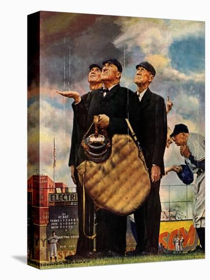 Tough Call - Bottom of the Sixth (Three Umpires), April 23, 1949-Norman Rockwell-Premier Image Canvas