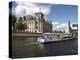 Tour Boat on River Cruise on the Spree River Passing the Reichstag, Berlin, Germany-Dallas & John Heaton-Premier Image Canvas