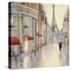 Touring Paris Couple III-Julia Purinton-Stretched Canvas