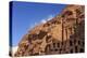 Tourist around the Urn Tomb, Royal Tombs, Petra, UNESCO World Heritage Site, Jordan, Middle East-Eleanor Scriven-Premier Image Canvas