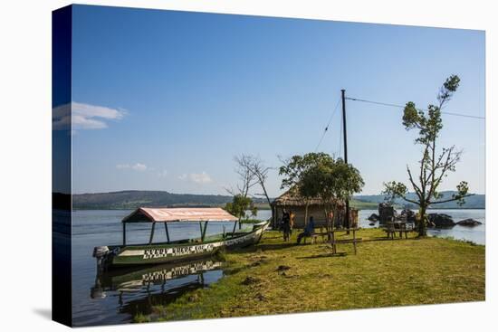 Tourist Boat Anchoring on a Little Island at the Source of the Nile-Michael-Premier Image Canvas