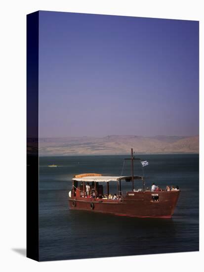 Tourist Boat on Lake Tiberias, the Sea of Galilee, North Israel, Israel, Middle East-Adina Tovy-Premier Image Canvas