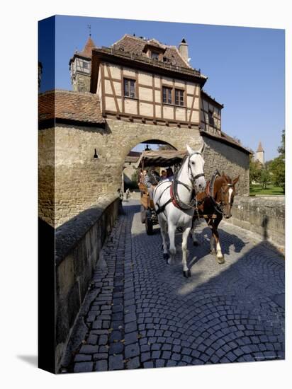 Tourist Horse and Carriage Passing Through the Rodertor, Rothenburg Ob Der Tauber, Germany-Gary Cook-Premier Image Canvas