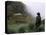 Tourist Watches Clouds Swirl Around Mountains, Inca Trail, Peru, South America-Jane Sweeney-Premier Image Canvas