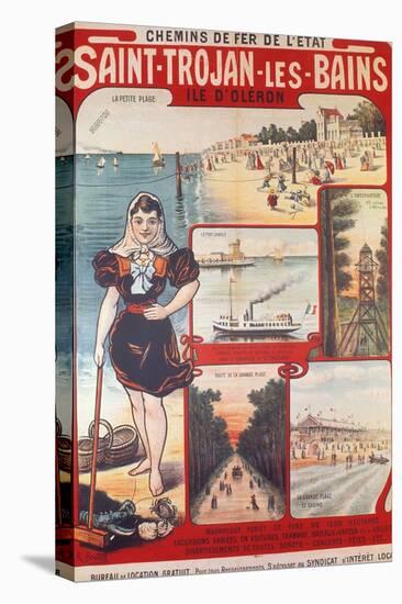 Touristic Advertising Poster: Chemins De Fer De L'Etat, Saint-Trojan-Les-Bains, Île D'Oleron..-R. Bouvet-Premier Image Canvas