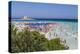 Tourists and beach umbrellas at La Pelosa Beach, Stintino, Asinara Nat'l Park, Sardinia, Italy-Roberto Moiola-Premier Image Canvas