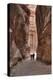 Tourists Approaching the Treasury from the Siq, Petra, Jordan, Middle East-Richard Maschmeyer-Premier Image Canvas