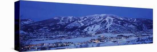 Tourists at a Ski Resort, Mt Werner, Steamboat Springs, Routt County, Colorado, USA-null-Premier Image Canvas