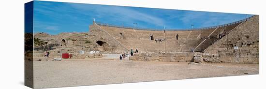 Tourists at Amphitheatre, Caesarea, Tel Aviv, Israel-null-Premier Image Canvas