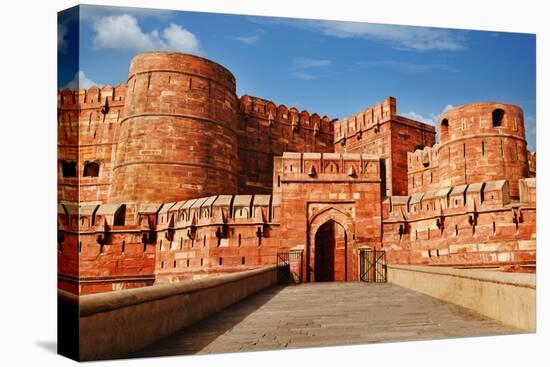 Tourists at Entrance to Agra Fort, Agra, Uttar Pradesh, India-jackmicro-Premier Image Canvas