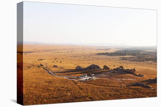 Tourists at Fenetre d'Isalo (the window of Isalo), Isalo National Park, central area, Madagascar, A-Christian Kober-Premier Image Canvas