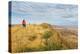 Tourists hiking along the border between Georgia and Azerbaijan near David Gareji Monastery, Udabno-Jan Miracky-Premier Image Canvas