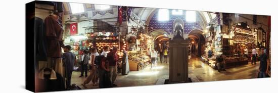 Tourists in a Market, Grand Bazaar, Istanbul, Turkey-null-Stretched Canvas