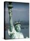 Tourists Looking Out from the Statue of Liberty Crown-Ralph Morse-Premier Image Canvas