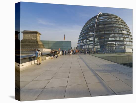 Tourists on the Roof Terrace of the Famous Reichstag Parliament Building, Berlin, Germany-Neale Clarke-Premier Image Canvas
