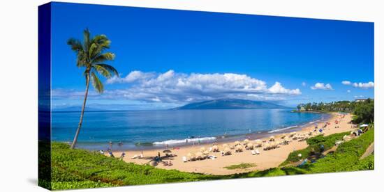 Tourists on Wailea Beach in Wailea Area of Maui, Hawaii, USA-null-Premier Image Canvas