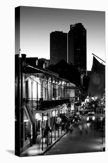 Tourists walking in the street, Bourbon Street, French Quarter, New Orleans, Louisiana, USA-null-Premier Image Canvas