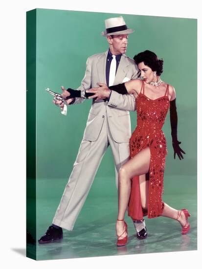 Tous en Scene THE BAND WAGON by VincenteMinnelli with Cyd Charisse and Fred Astaire, 1953 (photo)-null-Stretched Canvas