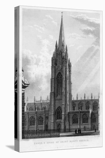 Tower and Spire of Saint Mary's Church, Oxford, 1833-John Le Keux-Premier Image Canvas