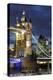 Tower Bridge and the Financial District at Night, London, England, United Kingdom, Europe-Miles Ertman-Premier Image Canvas