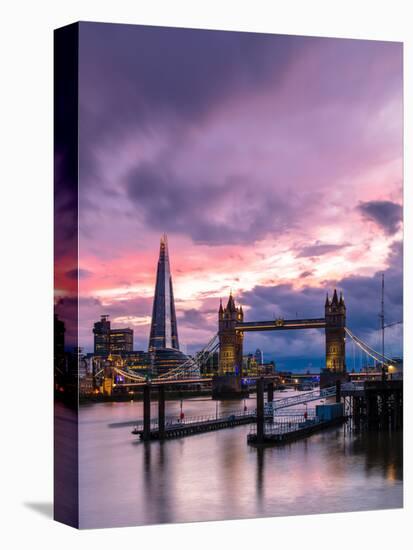 Tower Bridge and The Shard at sunset, London-Ed Hasler-Premier Image Canvas