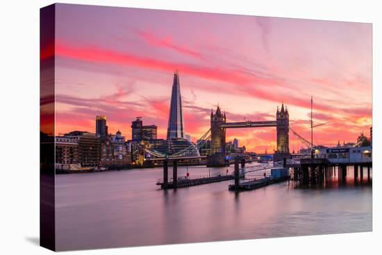Tower Bridge and The Shard at sunset, London-Ed Hasler-Premier Image Canvas