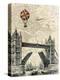 Tower Bridge Balloon-Marion Mcconaghie-Stretched Canvas