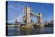 Tower Bridge is viewed from a low angle towrds London City-Charles Bowman-Premier Image Canvas