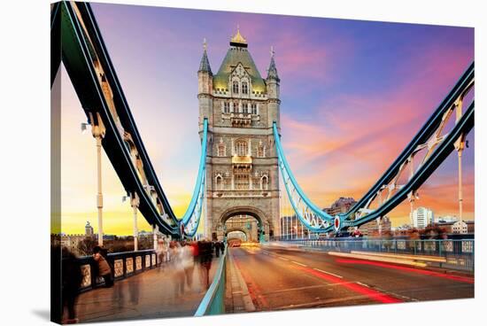 Tower Bridge - London-null-Stretched Canvas