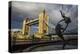 Tower Bridge Of London, With David Wynne's 'Girl With A Dolphin' Statue 1973 N Bank Of The Thames-Karine Aigner-Premier Image Canvas