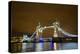 Tower Bridge on the Thames, Brightly Light at Night, London. Uk-Richard Wright-Premier Image Canvas