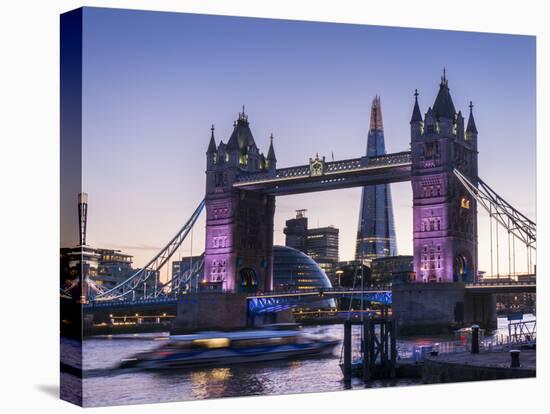 Tower Bridge, Shard and City Hall, London, England, United Kingdom, Europe-Charles Bowman-Premier Image Canvas
