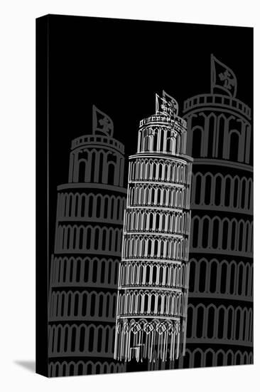 Tower of Pisa Night-Cristian Mielu-Stretched Canvas