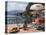 Town and Lakeside Cafe, Menaggio, Lake Como, Lombardy, Italian Lakes, Italy, Europe-Frank Fell-Premier Image Canvas
