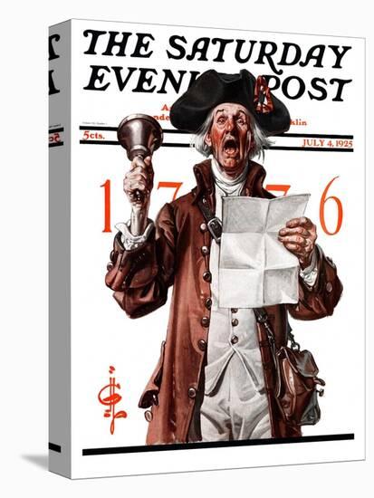 "Town Crier," Saturday Evening Post Cover, July 4, 1925-Joseph Christian Leyendecker-Premier Image Canvas