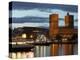 Town Hall from Aker Brygge, Norway-Russell Young-Premier Image Canvas