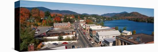 Town of Lake Placid in Autumn, New York-null-Stretched Canvas