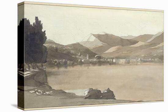 Town of Lugano, Switzerland, 1781 (W/C on Paper)-Francis Towne-Premier Image Canvas