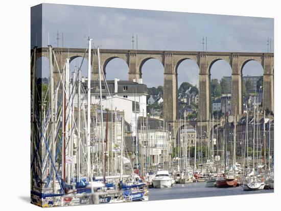 Town of Morlaix and its Viaduct, North Finistere, Brittany, France, Europe-De Mann Jean-Pierre-Premier Image Canvas
