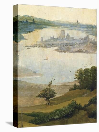 Town on Island in Lake, from Adoration of the Magi, Tripytch, C.1495-Hieronymus Bosch-Premier Image Canvas