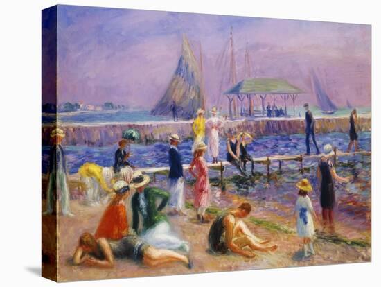 Town Pier - Blue Point, Long Island-William James Glackens-Premier Image Canvas