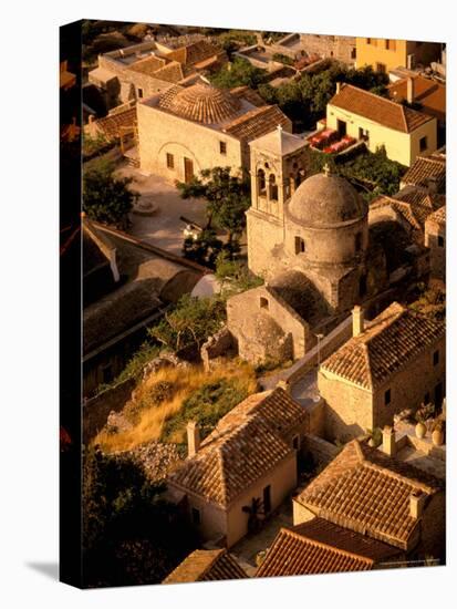 Town View from Cliffs, Monemvasia, Lakonia, Greece-Walter Bibikow-Premier Image Canvas