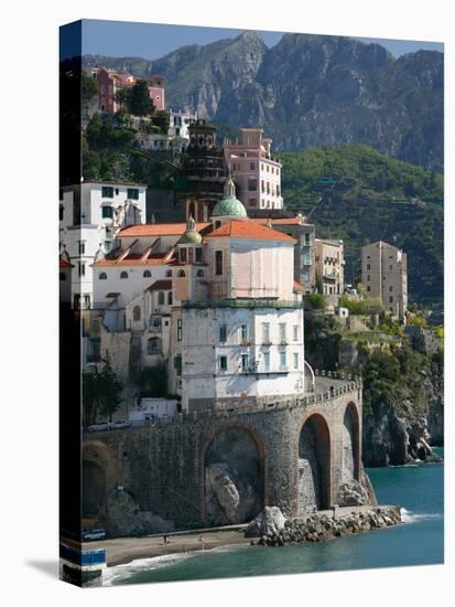 Town View from Coast Road, Amalfi, Campania, Italy-Walter Bibikow-Premier Image Canvas
